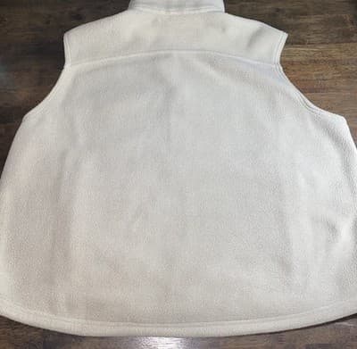 LL Bean Womens Mountain Classic Fleece Vest Size XL Beige - Thumbnail 3