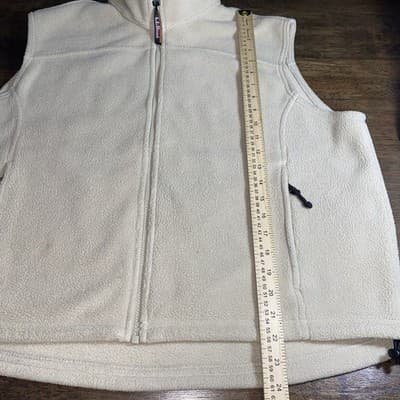 LL Bean Womens Mountain Classic Fleece Vest Size XL Beige - Thumbnail 4