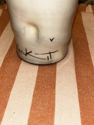 ZPOTS Cup Handmade, Clay, Quote A Cup of Love Drink It, Stamped - Thumbnail 4