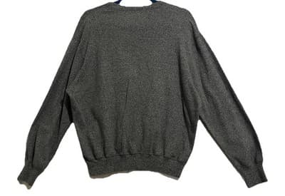 Vintage Polo Ralph Lauren Gray Knit Crewneck Pullover Sweater 100% Cotton XL - Thumbnail 4