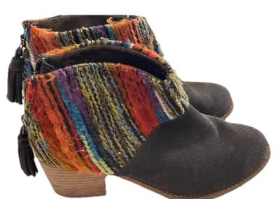 Tom’s Western Cowgirl Cowboy Prairie Southwestern Santa Fe Ladies Boots Sz 7 - Thumbnail 4