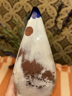 Pointed Boot Vase or Planter Glazed Figurine Mexican Boot With Faux Flowers - Thumbnail 6
