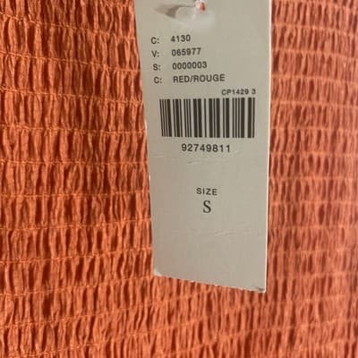 Anthropologie Smocked Mock Neck Dress Sleeveless Ruffle Hem Bodycon Small - Thumbnail 5