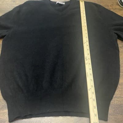 Daniel Cremieux Signature 100%Cashmere Black V-Neck Sweater Mens XL - Thumbnail 5