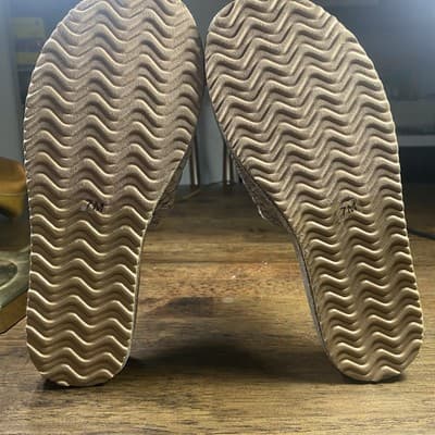 Beach Brand by Matisse Silver Raffia Platform Sandals Sz7 Summer Beach Vacation - Thumbnail 7