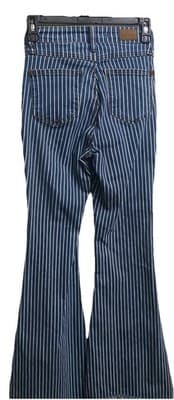 Judy Blue Jeans Womens 7/28 White Stripe High Waist Super Flare Bell Bottom - Thumbnail 2