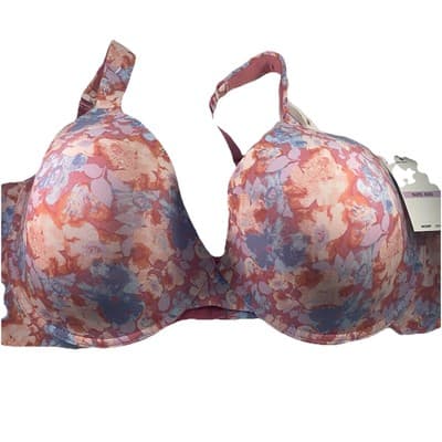 New 42D Full Figure Comfort Strap Pink Floral Bra Sexy Siren