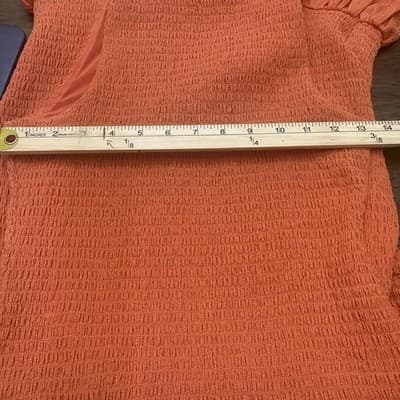 Anthropologie Smocked Mock Neck Dress Sleeveless Ruffle Hem Bodycon Small - Thumbnail 11