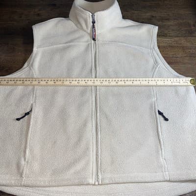 LL Bean Womens Mountain Classic Fleece Vest Size XL Beige - Thumbnail 13