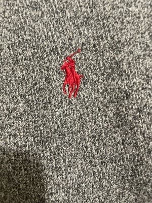 Vintage Polo Ralph Lauren Gray Knit Crewneck Pullover Sweater 100% Cotton XL - Thumbnail 3