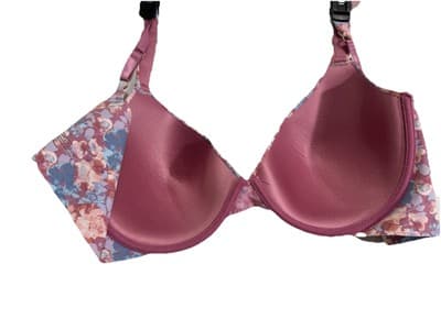 New 42D Full Figure Comfort Strap Pink Floral Bra Sexy Siren - Thumbnail 3
