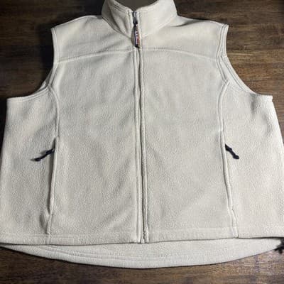 LL Bean Womens Mountain Classic Fleece Vest Size XL Beige - Thumbnail 11