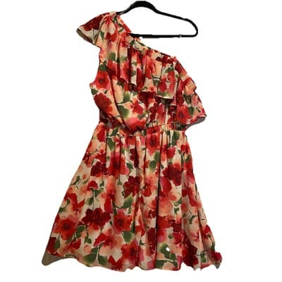 Fairy Romantic Prairie CottageCore One Shoulder Dress New - Thumbnail 2