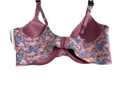 New 42D Full Figure Comfort Strap Pink Floral Bra Sexy Siren - Thumbnail 2