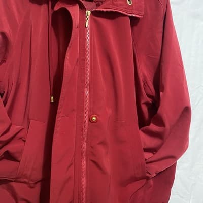 Westbound Lightweight Jacket Womens Lg Red Button Zip Front Lined Pockets - Thumbnail 6