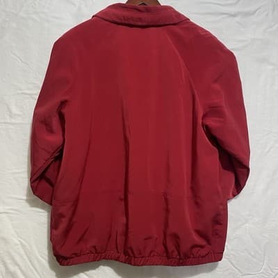 Westbound Lightweight Jacket Womens Lg Red Button Zip Front Lined Pockets - Thumbnail 3