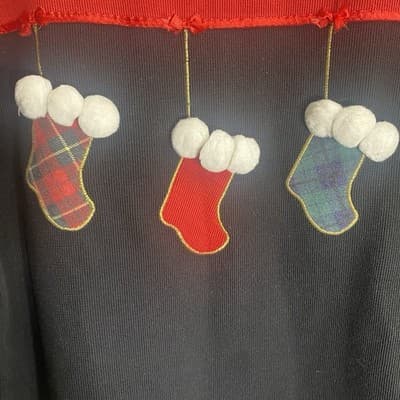 vintage christmas sweater Women’s XL 3D Stockings - Thumbnail 3