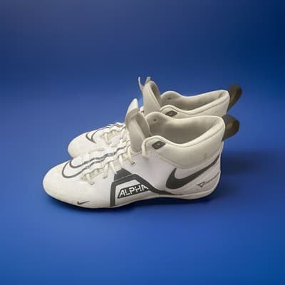 Nike Alpha Menace Mens US Sz 11.5 Football Cleats CV0582101 White Black - Thumbnail 3