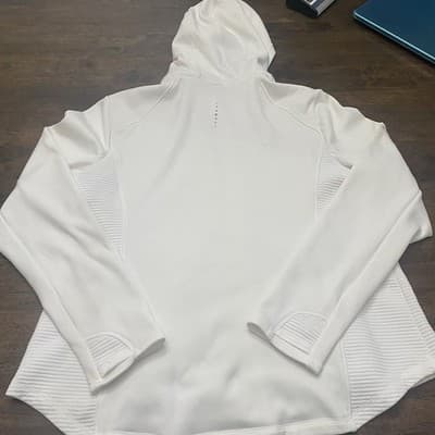 Tek Gear Hooded Mixed Media Quilted Jacket Zip Up White Women's Puffer XXL - Thumbnail 8