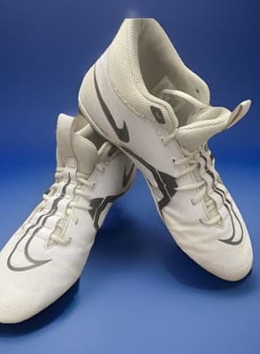 Nike Alpha Menace Mens US Sz 11.5 Football Cleats CV0582101 White Black - Thumbnail 2