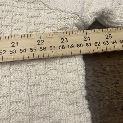 Haggar Premium Chunky Knit Sweater Cream Size Large Textured - Thumbnail 5