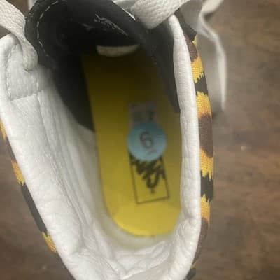 Vans Off The Wall Sunflower Black Yellow Sneakers Teen Sz 6 Skater Girl Hippie - Thumbnail 10