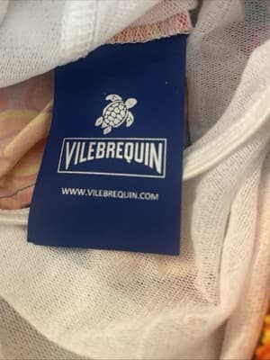 Vilebrequin Swim Trunks Shorts S Orange&Turquoise Mens 4XL Mesh Lined W38-40 - Thumbnail 4