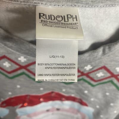 Santa From Movie Rudolph Light Up Christmas Lights Sweatshirt - Thumbnail 9