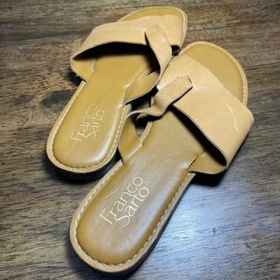 Franco Sarto Leather Sandals Sz 8.5 - Thumbnail 3