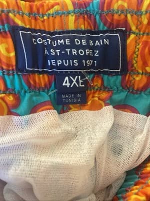 Vilebrequin Swim Trunks Shorts S Orange&Turquoise Mens 4XL Mesh Lined W38-40 - Thumbnail 3