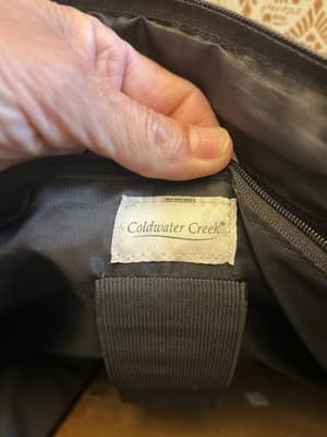 Coldwater Creek Oversized Black Handbag Portfolio Weaved Laptop - Thumbnail 3
