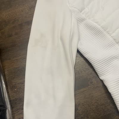 Tek Gear Hooded Mixed Media Quilted Jacket Zip Up White Women's Puffer XXL - Thumbnail 7