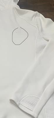 Tek Gear Hooded Mixed Media Quilted Jacket Zip Up White Women's Puffer XXL - Thumbnail 11