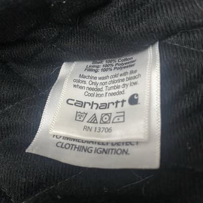 Carhartt Kids Boys Small 7-8 Gray Canvas Hooded Chore coat Insulated Lined - Thumbnail 6