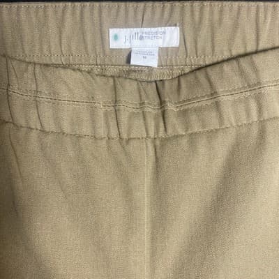 JJill Precision Stretch Pants Womens 18 Tan Side Zip Career Officecore - Thumbnail 5
