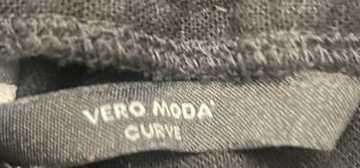 Vero Moda Ruffle Waist Shorts Linen Blend Coastal Chic Beachy Womens Sz20 Black - Thumbnail 8