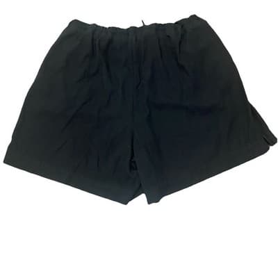 Vero Moda Ruffle Waist Shorts Linen Blend Coastal Chic Beachy Womens Sz20 Black - Thumbnail 2