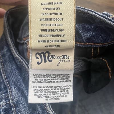 Miss Me Mid Rise Flare Stretch Jeans Sz 27x29 Pre-Owned - Thumbnail 13