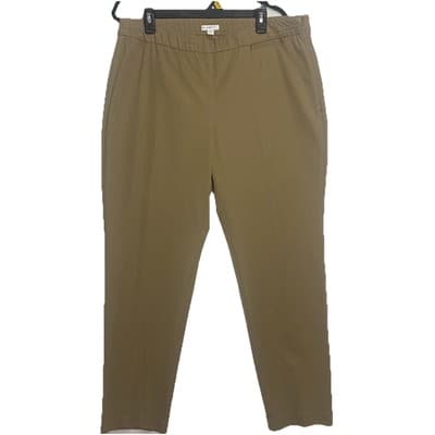 JJill Precision Stretch Pants Womens 18 Tan Side Zip Career Officecore