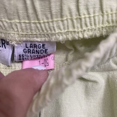Liz Baker Women's Shirt L Pants L Linen Outfit Set Coastal Cruiser Pull Ons - Thumbnail 5