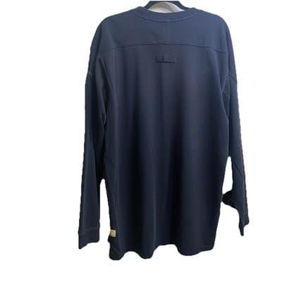 Orvis Mock Neck Sweatshirt Sweater Navy Stretch Long Sleeve Pullover Mens XL - Thumbnail 2