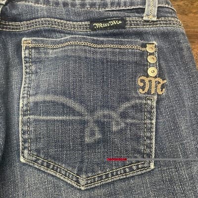 Miss Me Mid Rise Flare Stretch Jeans Sz 27x29 Pre-Owned - Thumbnail 15