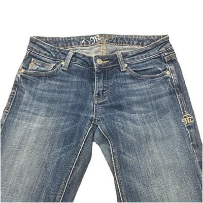 Miss Me Mid Rise Flare Stretch Jeans Sz 27x29 Pre-Owned - Thumbnail 5