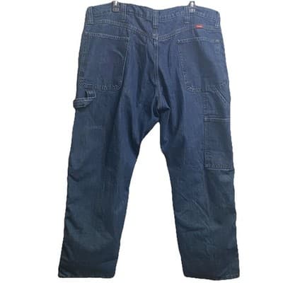 Wrangler Men's Fleece Lined Blue Jeans Size 40x30 Straight Leg Carpenter - Thumbnail 3