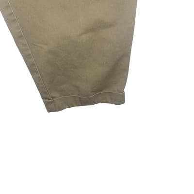 2000Tommy Hilfiger Mens 38x30 Tan Pleated Chinos Straight Cuff Dress Pants Crest - Thumbnail 4