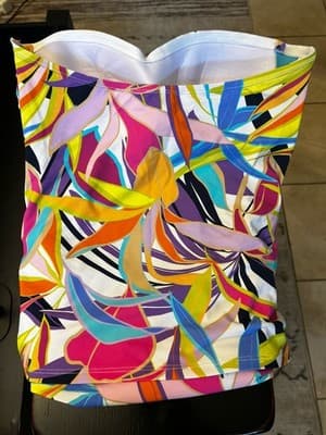 NWT BLEU Rod Beattie Tankini Set Womens 8 Bandeau Multicolor Tropical - Thumbnail 4