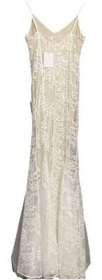 Lulus NWT Ivory Lace Overlay Wedding Spagg Strap Bridal Beachy Boho Formal Sm - Thumbnail 5