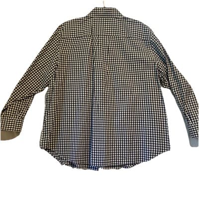 Lauren Ralph Lauren Old Money Classic Prep Preppy ladies shirt Black Checked 1XL - Thumbnail 2