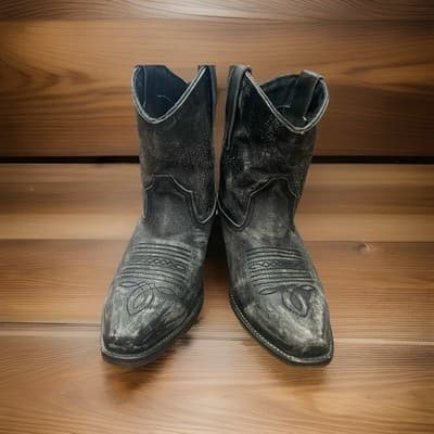 Roper Leather Short Stack Dusty Distressed Women’s Cowboy Boots - Thumbnail 2