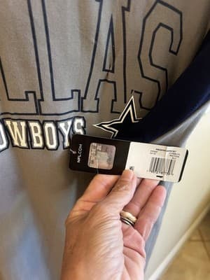 NFL Dallas Cowboys NFL Team Apparel Sleepwear Long Sleeve T-Shirt Grey Size XL - Thumbnail 2